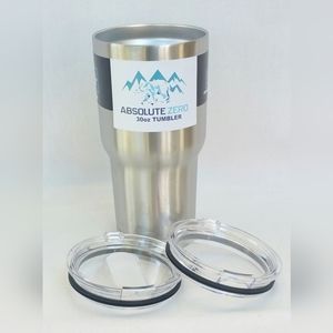Absolute Zero 30 oz Tumbler Double Insulated Sweat Free Stainless Steel Silver